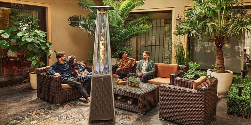 EAST OAK Pyramid Outdoor Patio Heater for Comfort with Family and Friends Outdoors