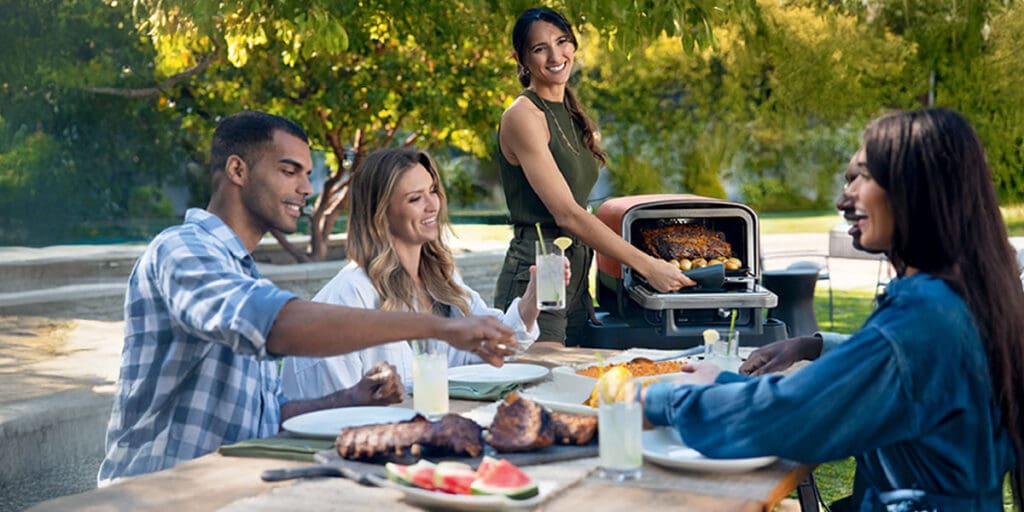 Ninja Woodfire Outdoor Portable Electric Pizza Oven and Patio Roaster Oven