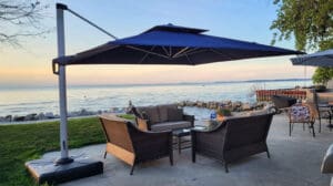 PURPLE LEAF Double-Top Deluxe Square Patio Cantilever Umbrella