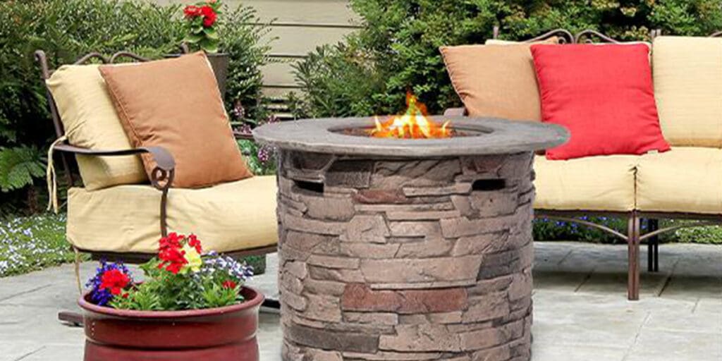 SUNBURY Outdoor Patio Fire Pit Table