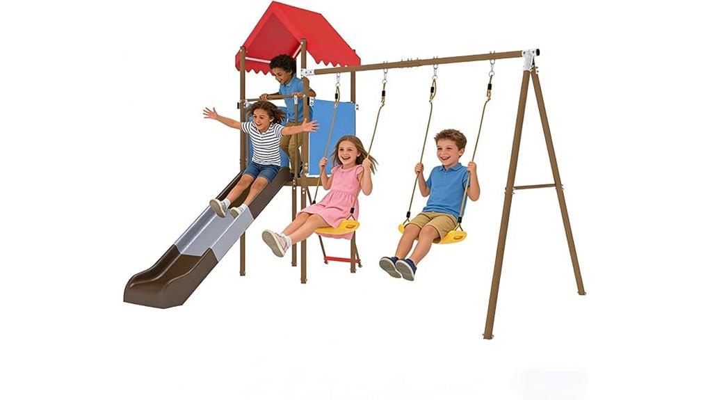 adjustable swings and slide