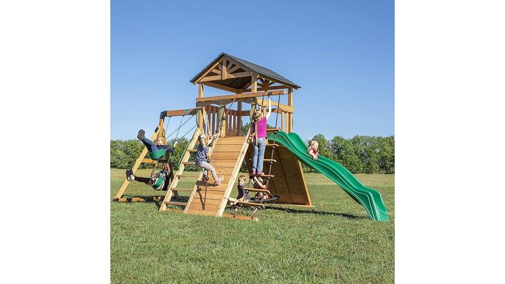 all cedar backyard swing set