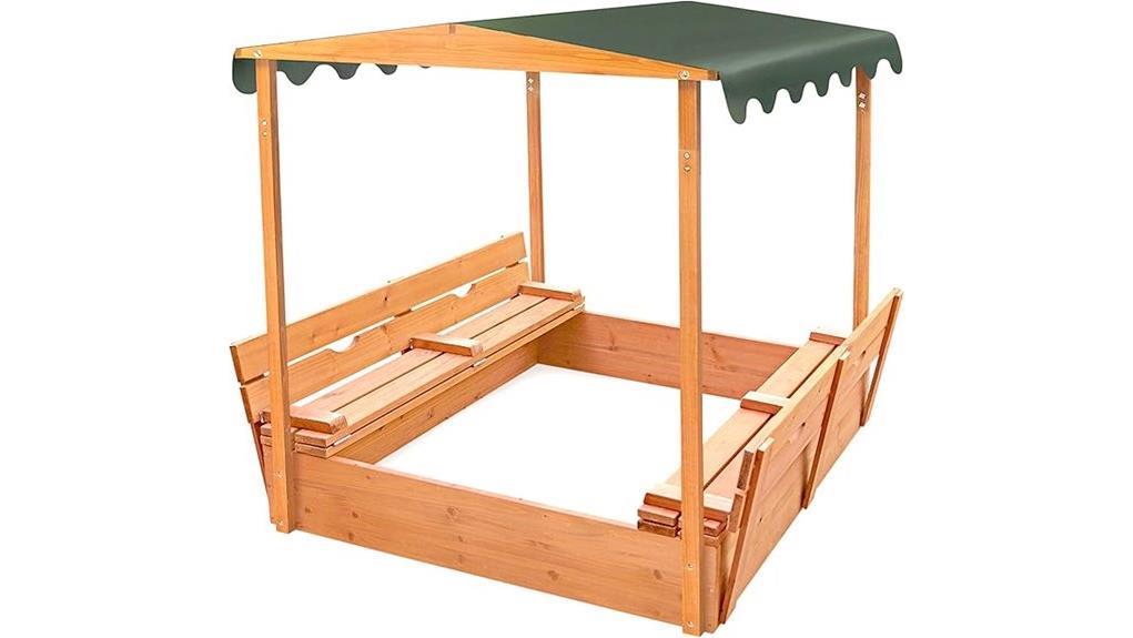 cedar sandbox with canopy cedar sandbox with canopy
