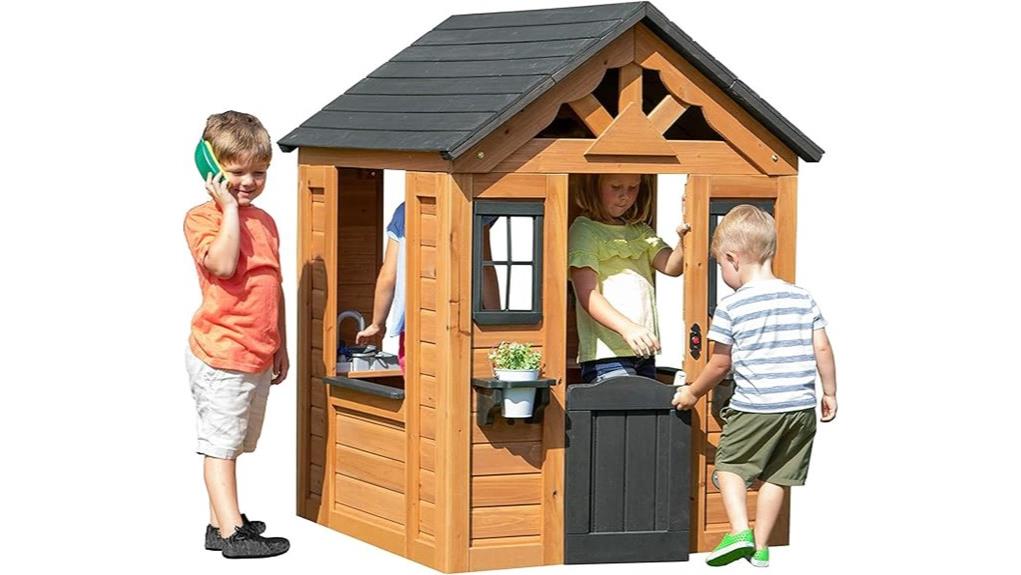 cedar sweetwater wooden playhouse