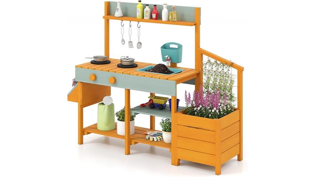 cedar wood mud kitchen