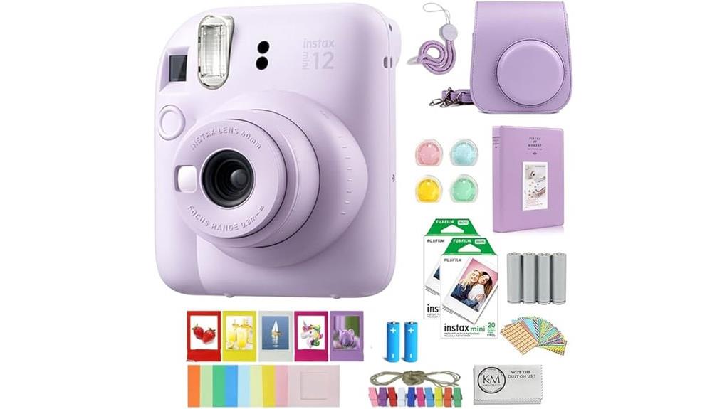 compact instant camera lilac finish