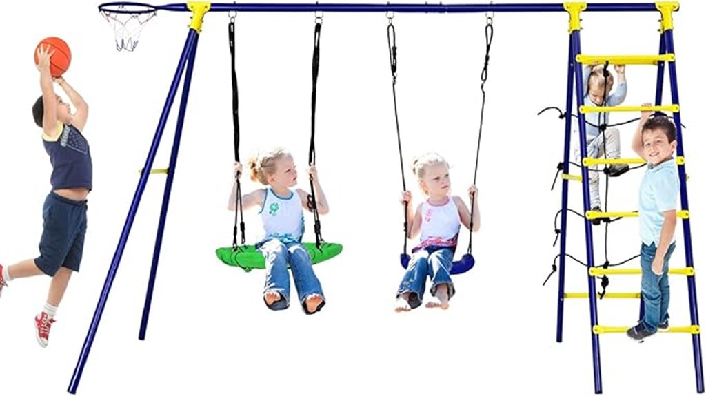durable 550lbs backyard swingset