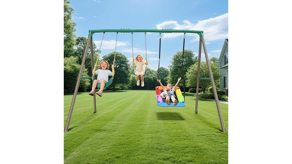 heavy duty 7 3ft swing set
