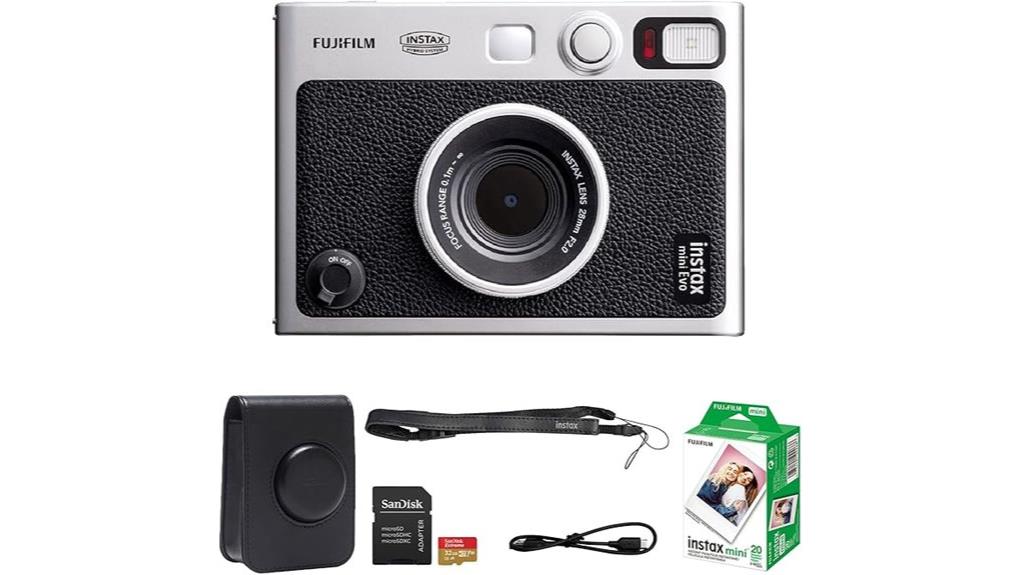 hybrid instant camera with controls