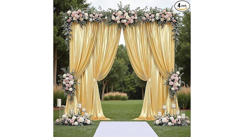 large gold sequin curtain