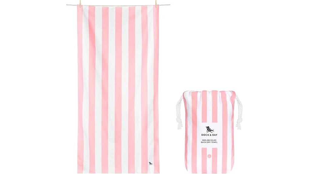 light pink cabana striped towel