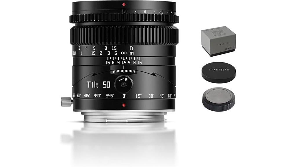 manual tilt shift 50mm portrait lens