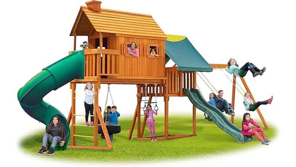 solid cedar treehouse swing