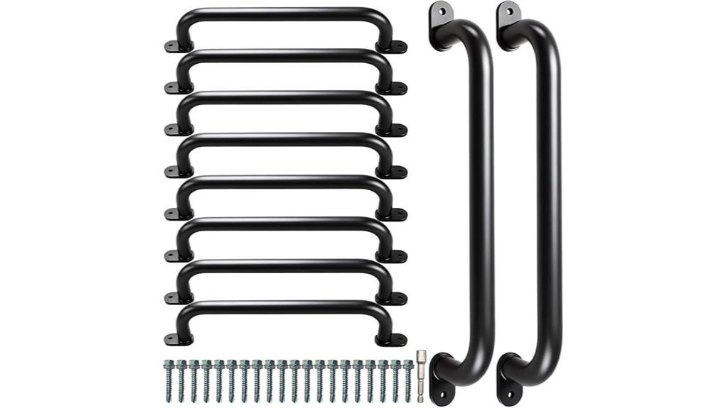 ten 17 inch metal handles