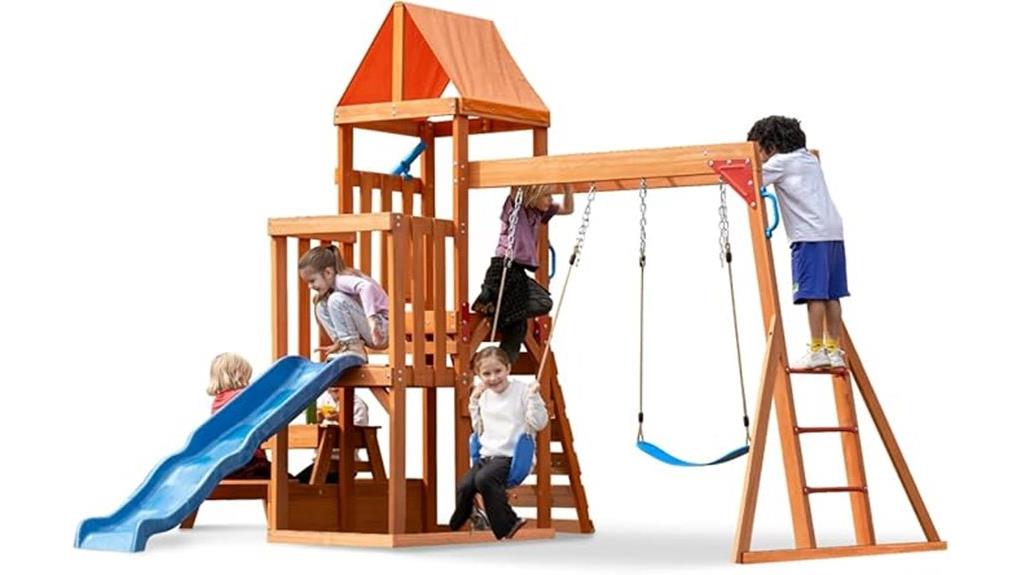 wooden kids swing set wooden kids swing set