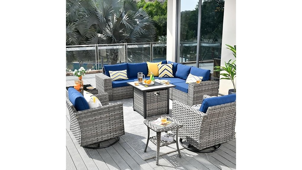 10 piece modular patio set