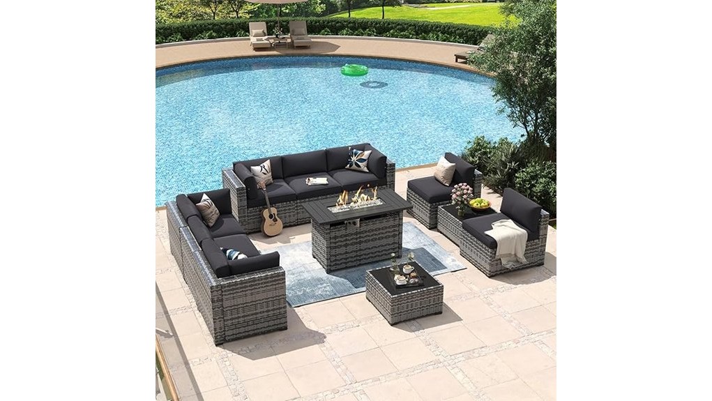 11 piece aoxun patio set
