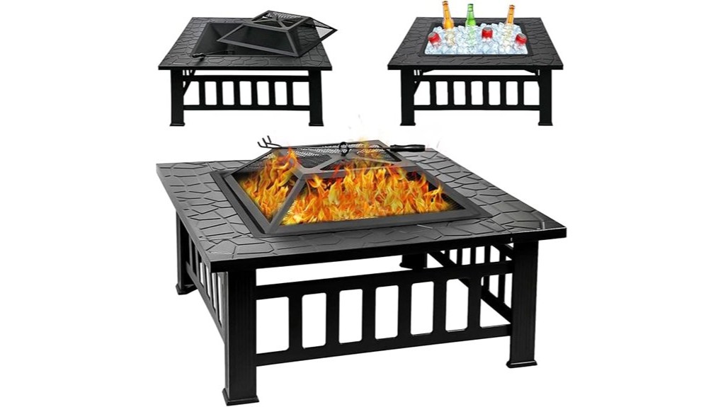 32 inch fire pit table