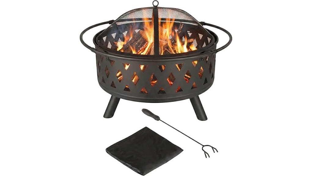 32 inch outdoor wood burning firepit