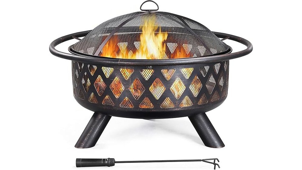 36 inch yaheetech steel firepit