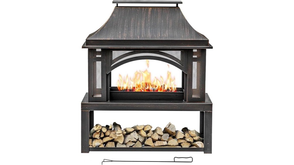 39 inch fire pit with storage