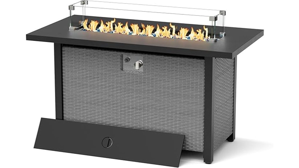 45 inch propane firepit table