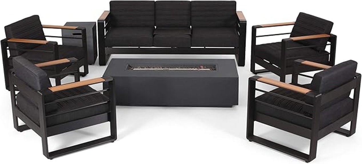 7 seater outdoor chat set