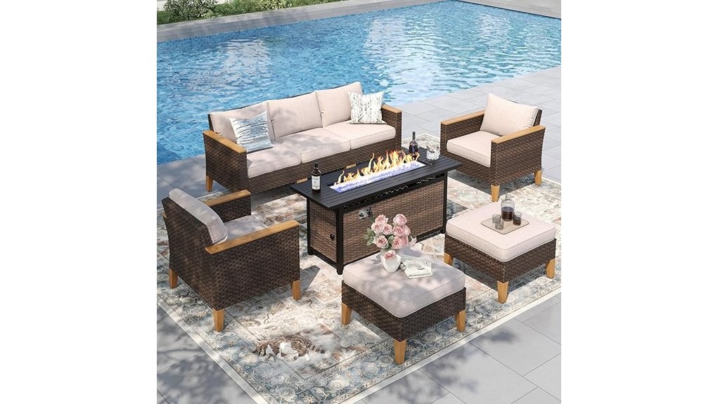 8 piece outdoor sectional set