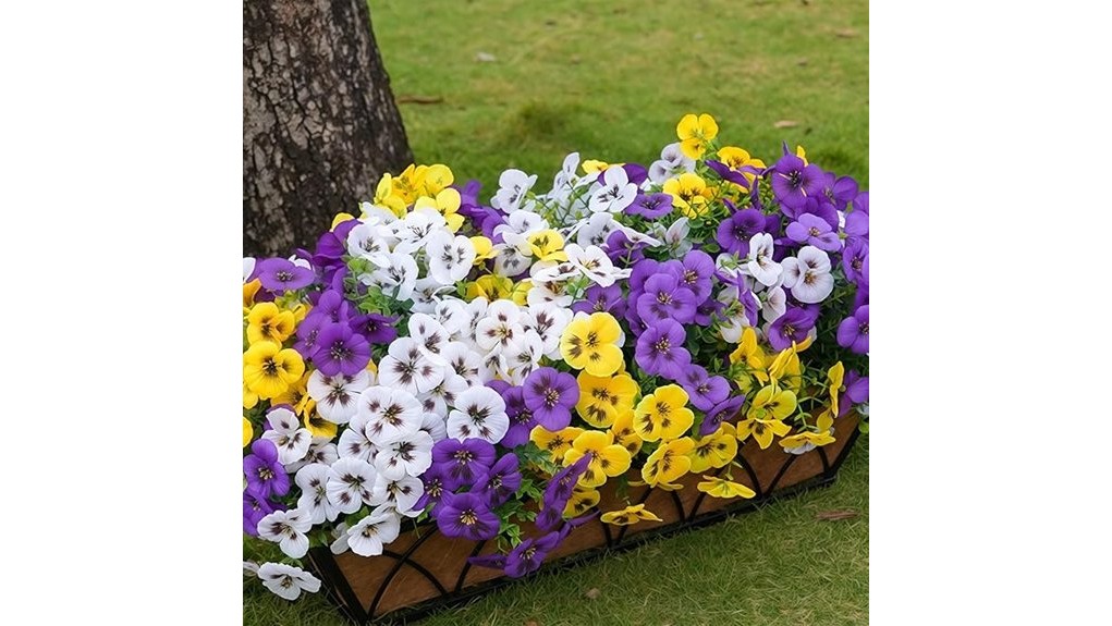artificial pansies 12 bundles