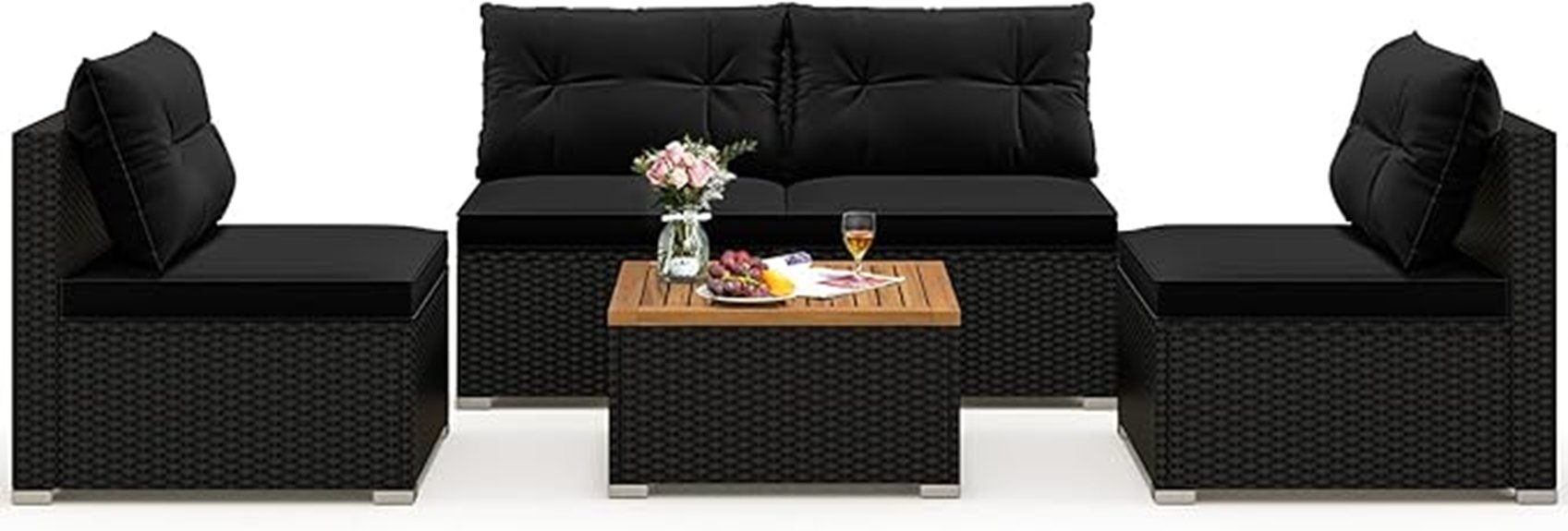 budget friendly rattan outdoor sofa