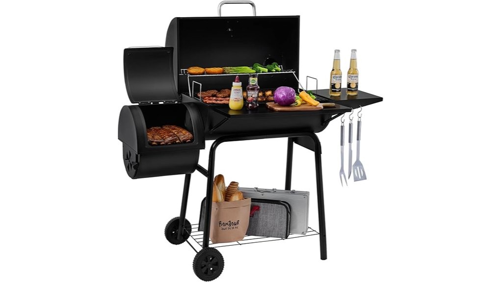 charcoal grill and smoker