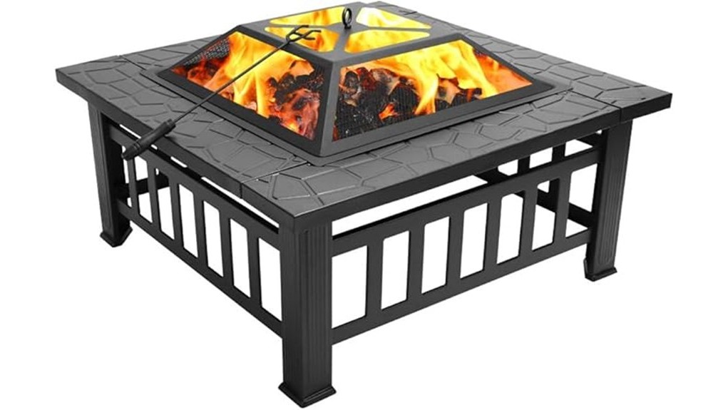 compact durable steel fire pit