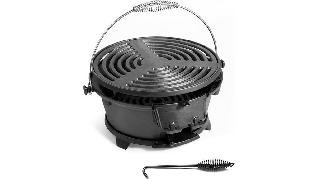 compact portable round hibachi