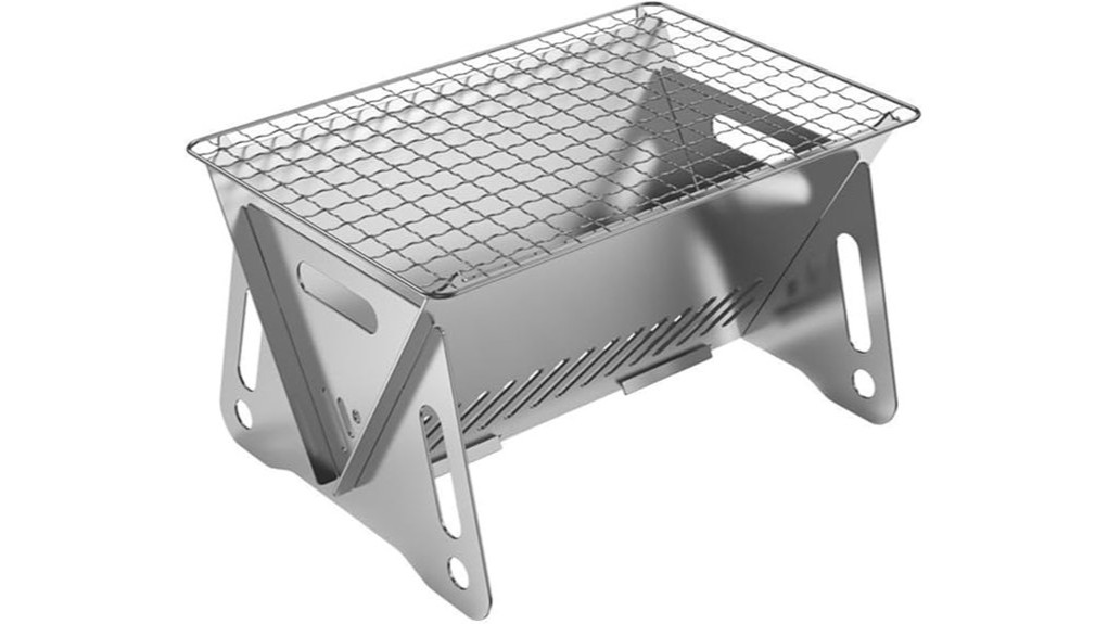 compact portable stainless steel grill