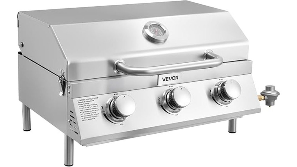 compact portable tabletop gas grill