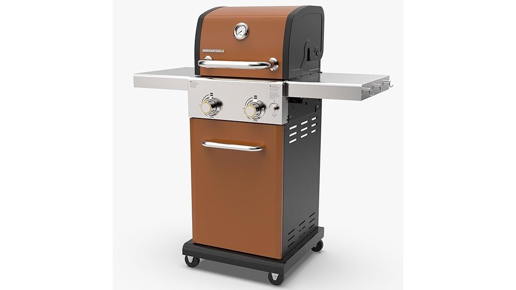 compact two burner propane grill
