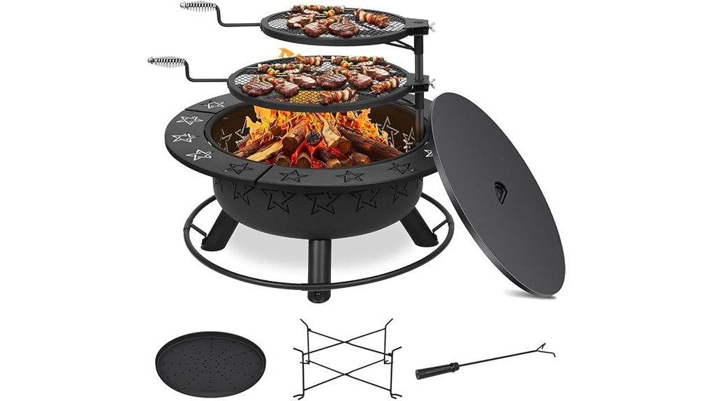 compact versatile outdoor heating table