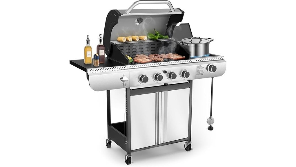 compact versatile propane gas grill