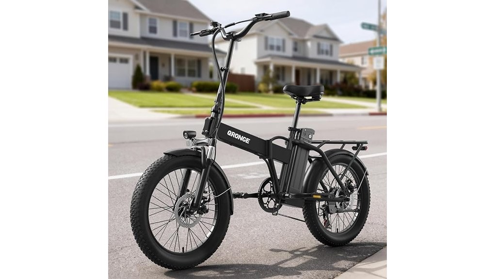 compact waterfall style folding e bike