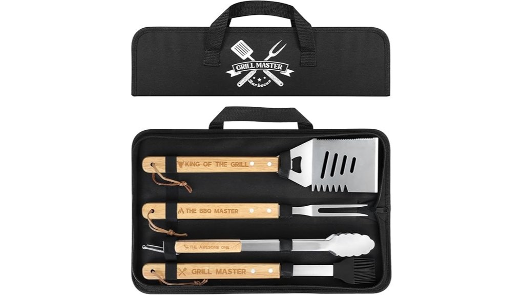 coralogo four piece bbq set