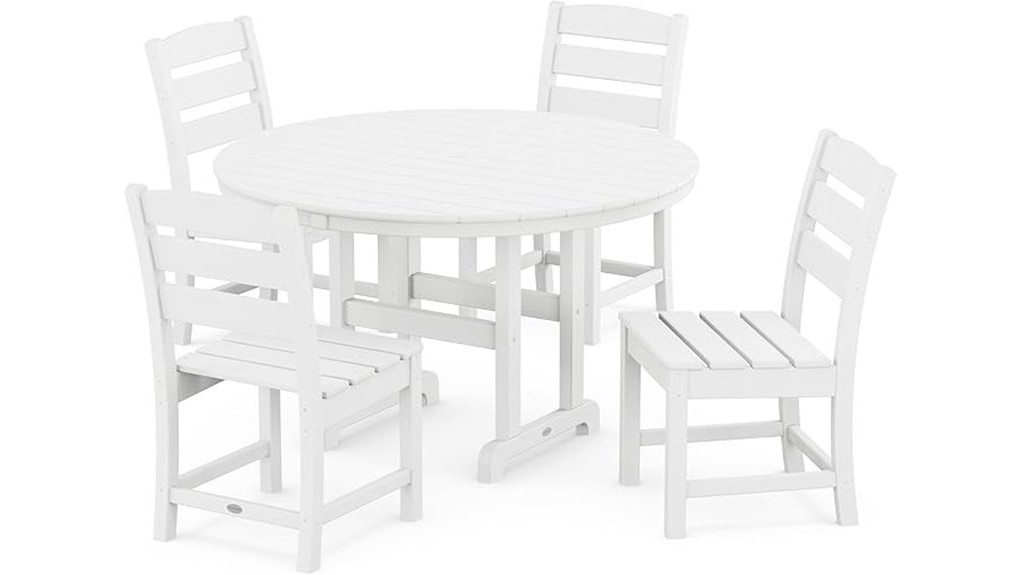durable all weather lakefront dining
