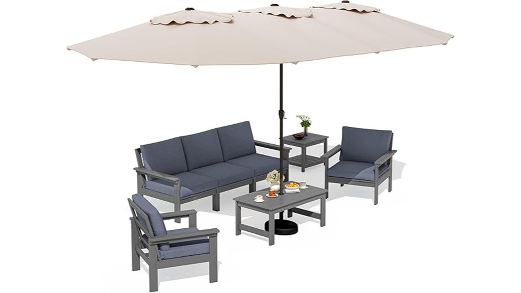 durable outdoor wicker seating set