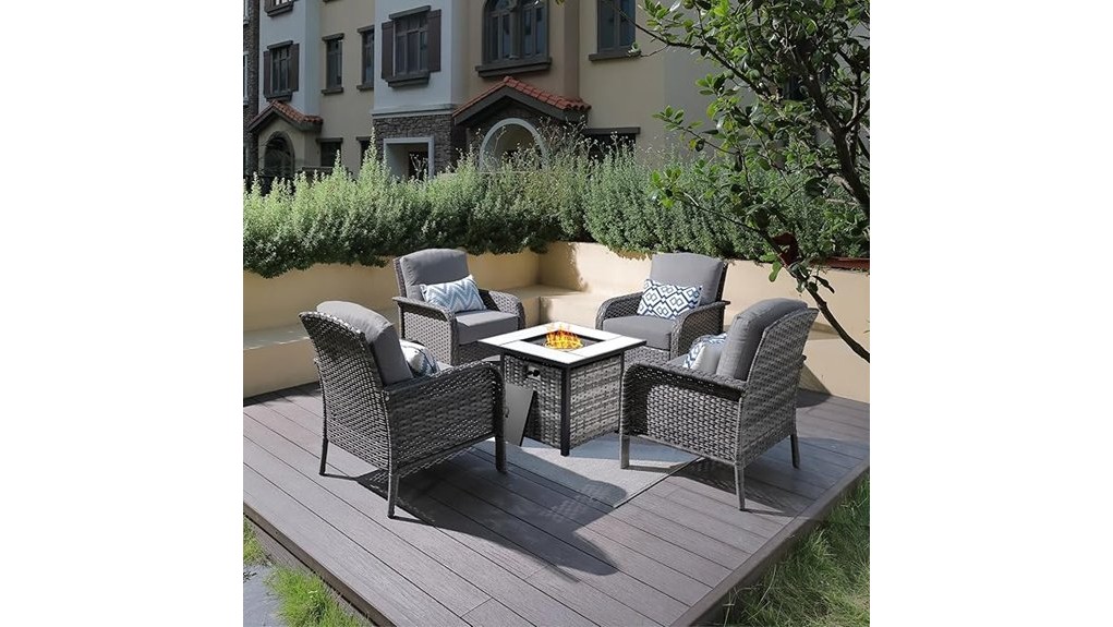 durable outdoor wicker seating set