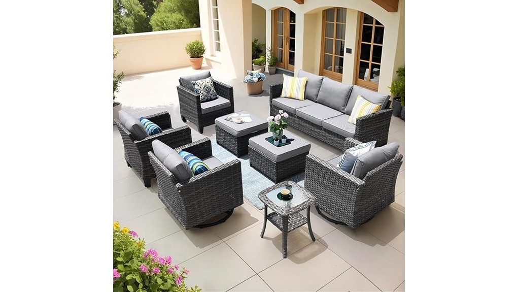 eight piece outdoor patio set