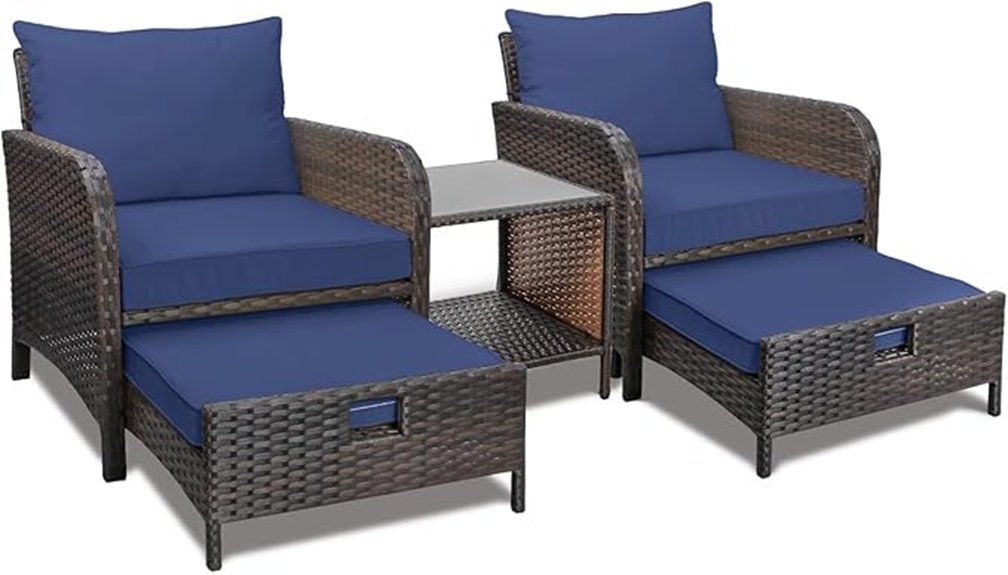 five piece outdoor rattan set five piece outdoor rattan set