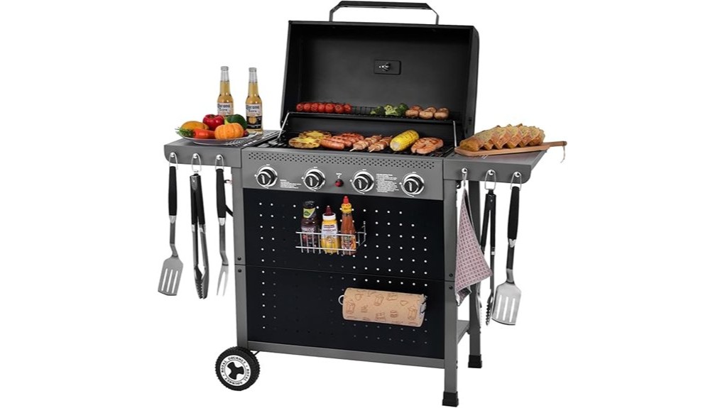four burner propane grill