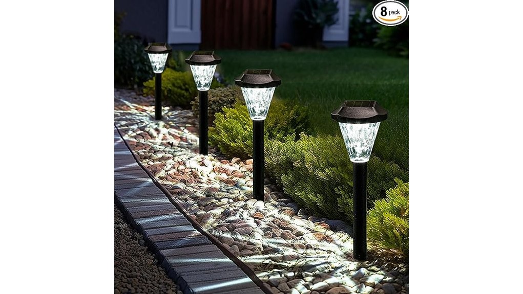 gigalumi 8 pack waterproof solar lights