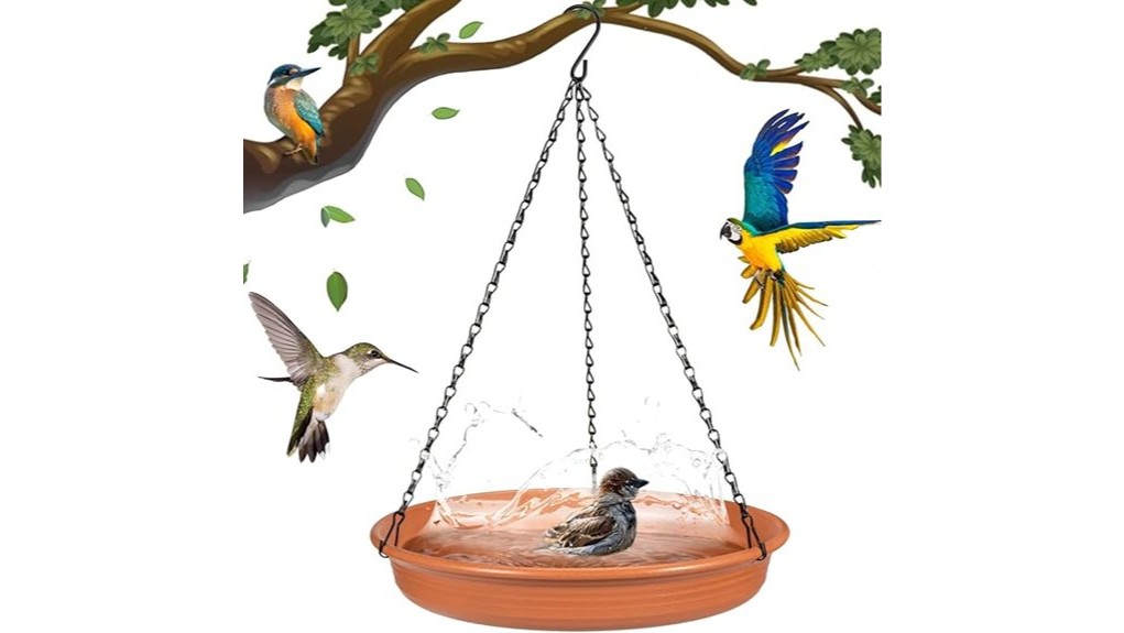 hanging bird bath feeder hanging bird bath feeder