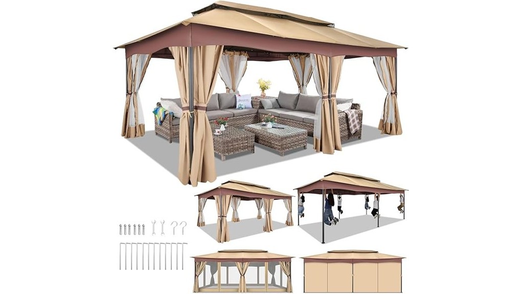 khaki 12x20 gazebo review