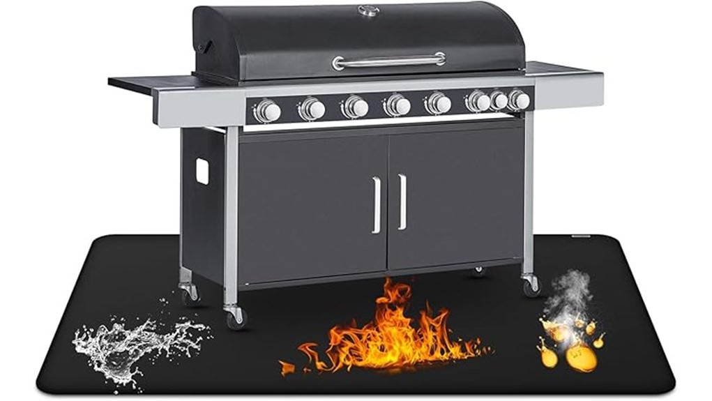 large 30x48 inch outdoor grill mat